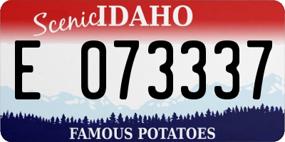 ID license plate E073337