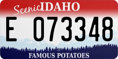 ID license plate E073348