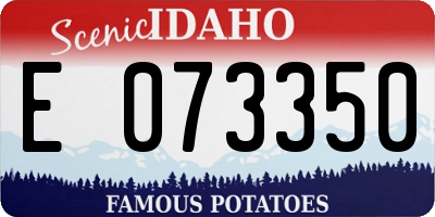 ID license plate E073350