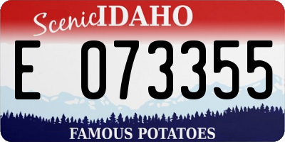 ID license plate E073355
