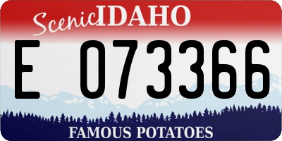 ID license plate E073366