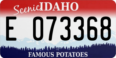ID license plate E073368