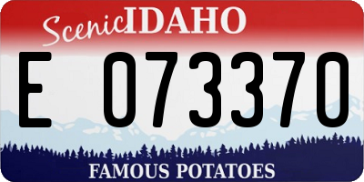 ID license plate E073370