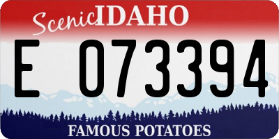 ID license plate E073394