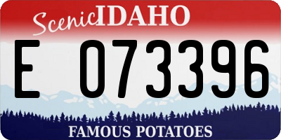 ID license plate E073396