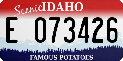 ID license plate E073426