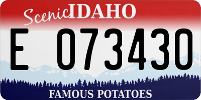 ID license plate E073430