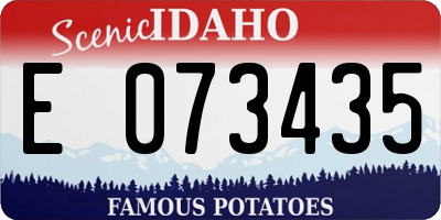 ID license plate E073435