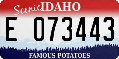 ID license plate E073443