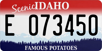 ID license plate E073450