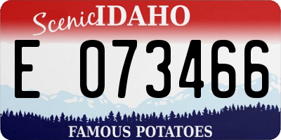 ID license plate E073466