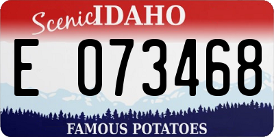 ID license plate E073468