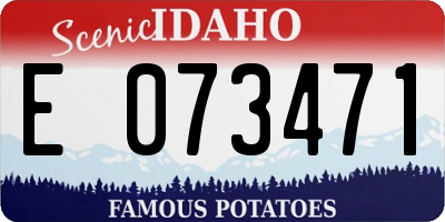 ID license plate E073471