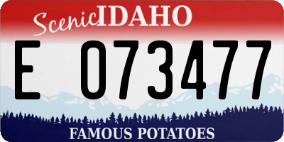 ID license plate E073477