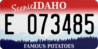 ID license plate E073485