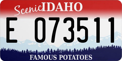 ID license plate E073511