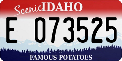 ID license plate E073525