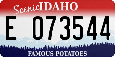 ID license plate E073544