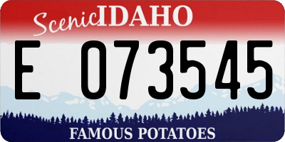 ID license plate E073545