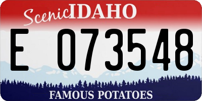 ID license plate E073548