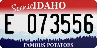 ID license plate E073556