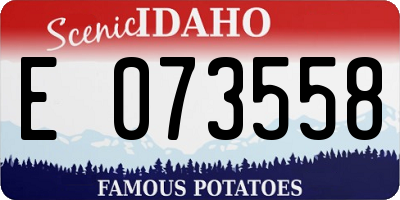 ID license plate E073558