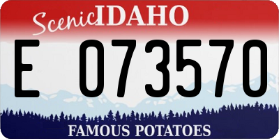 ID license plate E073570