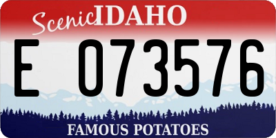 ID license plate E073576
