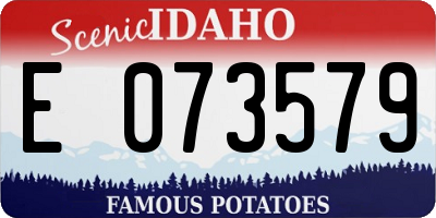 ID license plate E073579