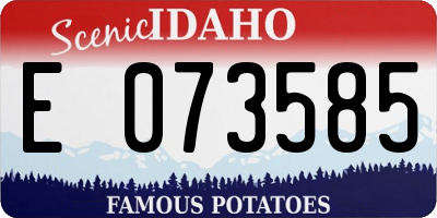 ID license plate E073585