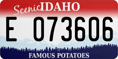 ID license plate E073606