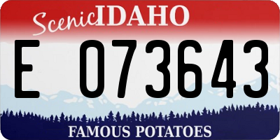 ID license plate E073643