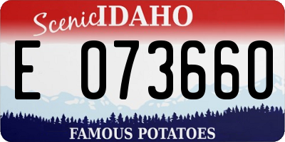 ID license plate E073660