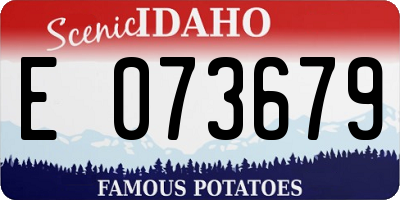ID license plate E073679