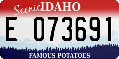 ID license plate E073691