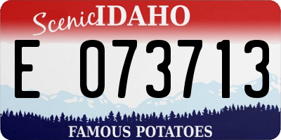 ID license plate E073713