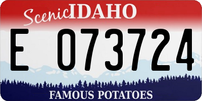 ID license plate E073724