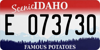 ID license plate E073730