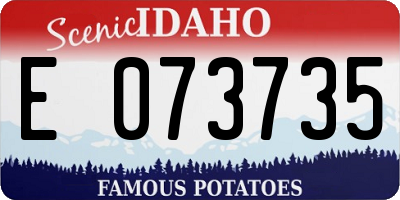 ID license plate E073735