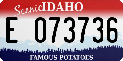ID license plate E073736