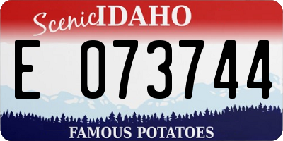 ID license plate E073744