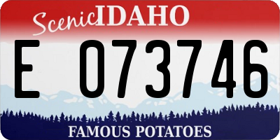 ID license plate E073746