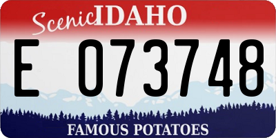 ID license plate E073748