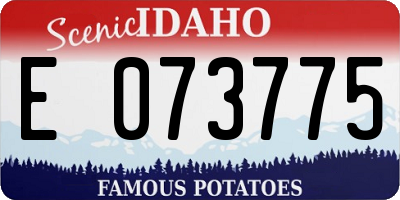 ID license plate E073775