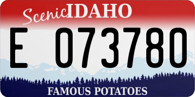 ID license plate E073780