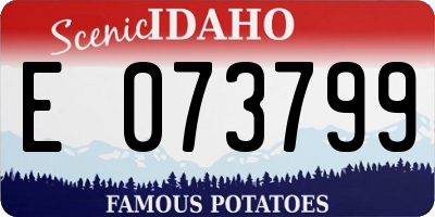 ID license plate E073799