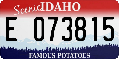 ID license plate E073815