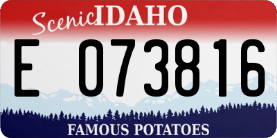 ID license plate E073816
