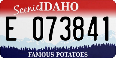 ID license plate E073841