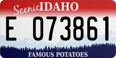 ID license plate E073861